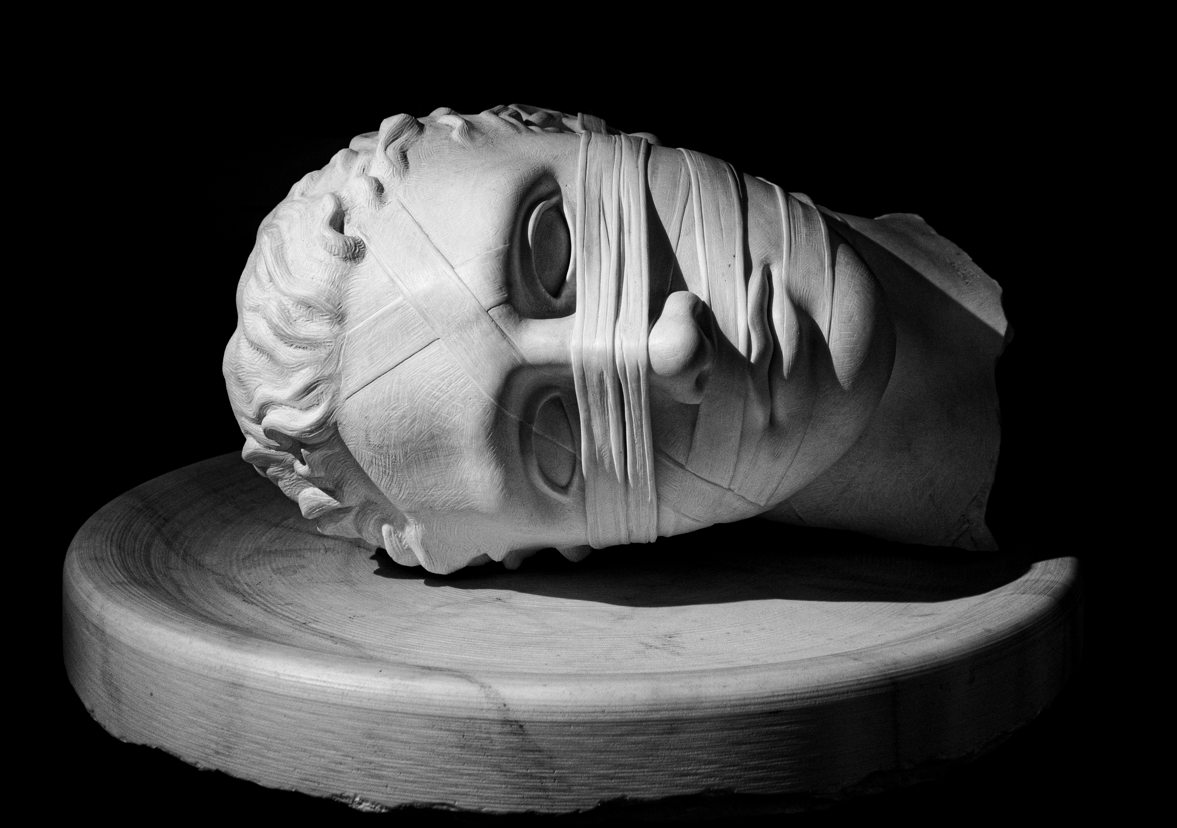 Una famosa opera d'arte in un museo di Roma, Italia.